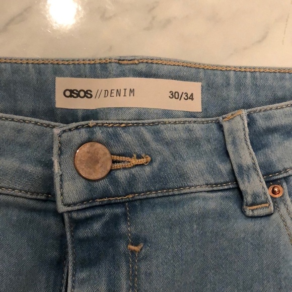 Asos Light blue denim stretchy, skinny jeans. EUC! - Picture 2 of 5
